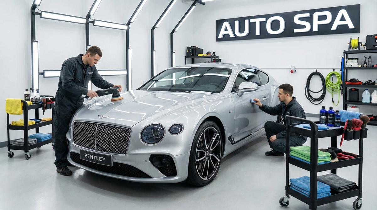 黑丝汽车美容视频